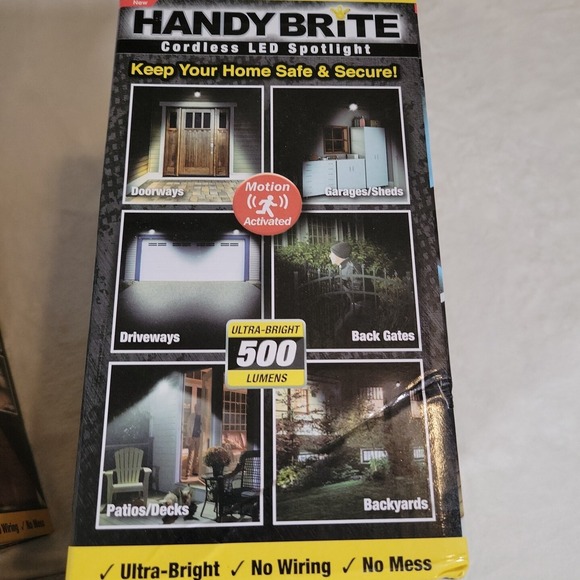 Handy Brite Cordless LED Spotlights 500 Ulta-Bright Lumens Battery Powered 2pk - Picture 6 of 8
